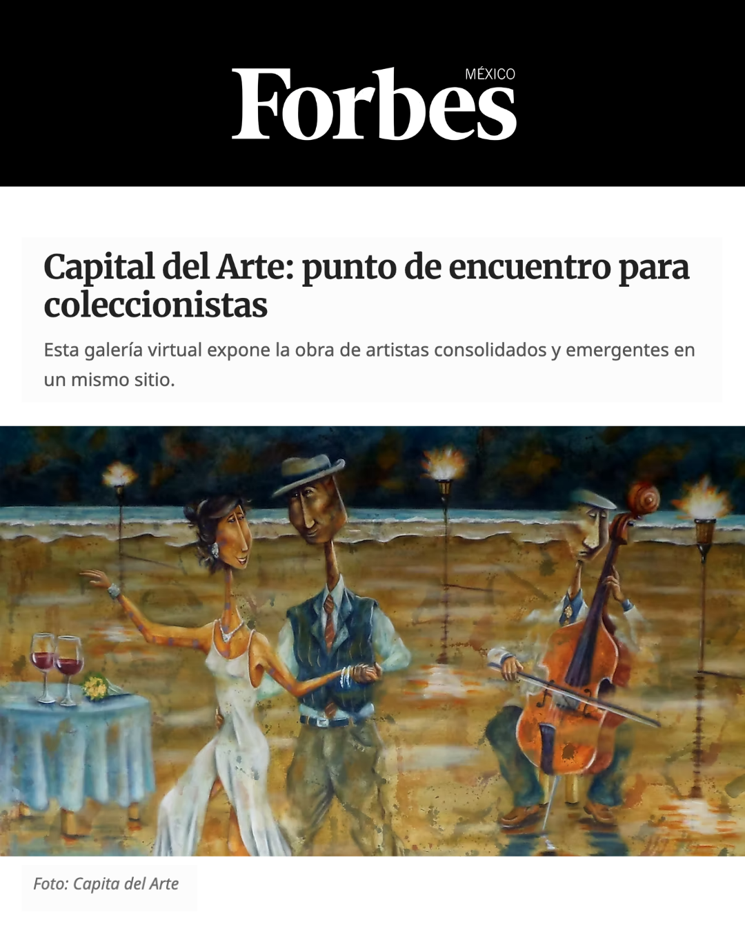 Capital del Arte en Forbes