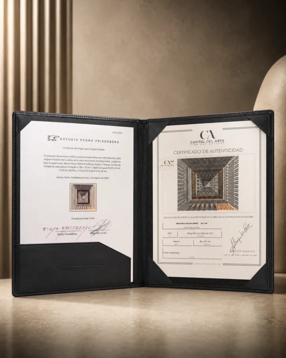Certificado de autenticidad de una obra de arte