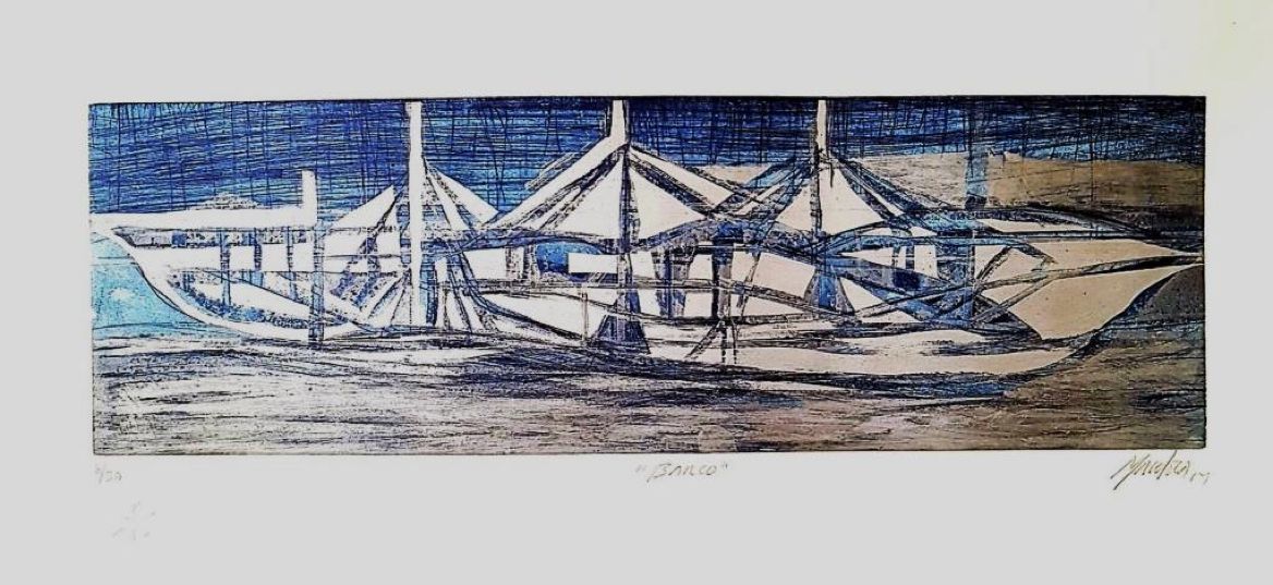 Barco Azul con Plata - Capital del Arte - Artista: Gabriel Macotela - Obras de excelente gusto conjugando diversos estilos, formas, corrientes.