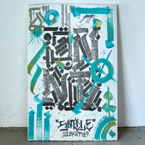 Litografía Intervenida en Azules